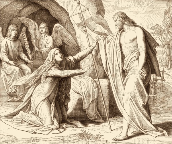 Jesus Appears to Mary Magdalene, New Testament, by Julius Schnorr von Carolsfeld, 1860