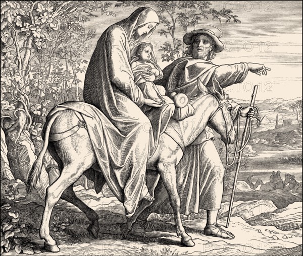 Flight to Egypt, by Julius Schnorr von Carolsfeld