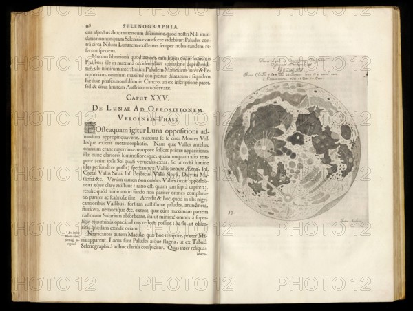 Selenographia, description of the moon, book by Johannes Hevelius, 1647