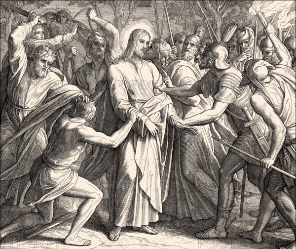 Arrest of Jesus, New Testament, by Julius Schnorr von Carolsfeld, 1860