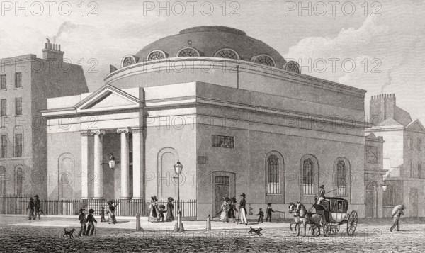 Albion Chapel, London, illustration by Th. H. Shepherd, 1828
