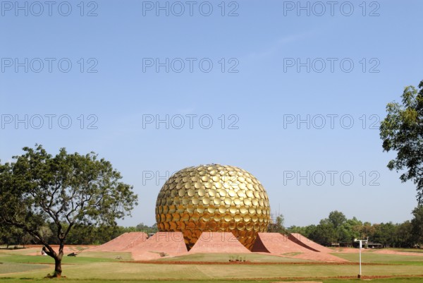 The Matrimandir, a meditation Centre established in 1968, District Viluppuram, Puducherry, Union