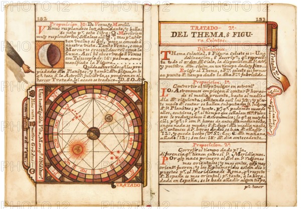 Pages of a book, 1774, works on astronomy and astrology