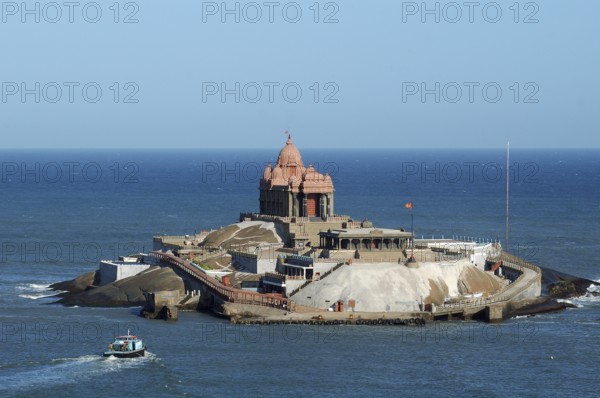 Vivekananda Rock Memorial built in 1970, Kanyakumari, India, Asia