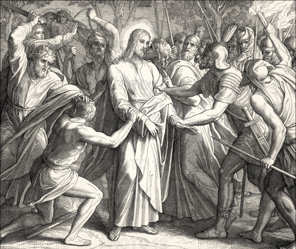 Arrest of Jesus, New Testament, by Julius Schnorr von Carolsfeld, 1860