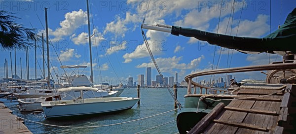 Marina on the Mac Arthur Causeway, Miami, Florida, USA, North America