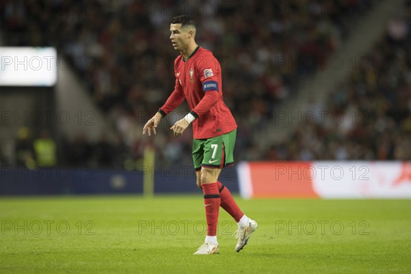 Football match, Captain Cristiano RONALDO CR7 Portugal in front of the free kick with view to the