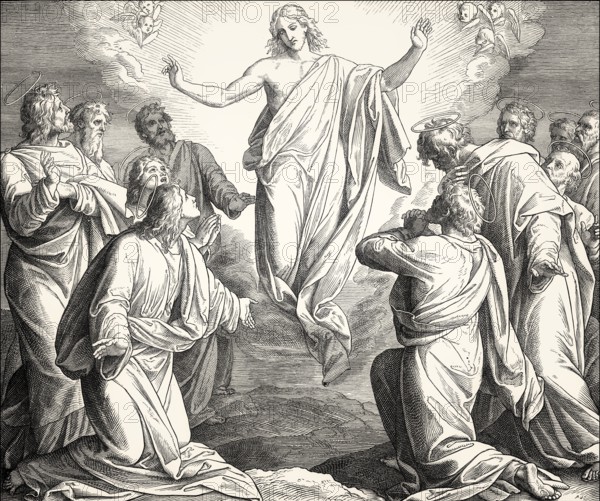 The Ascension of Jesus, New Testament, by Julius Schnorr von Carolsfeld, 1860