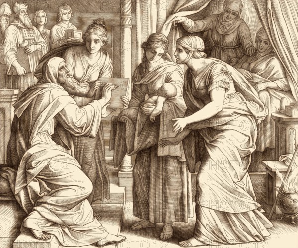 Naming of John the Baptist, by Julius Schnorr von Carolsfeld