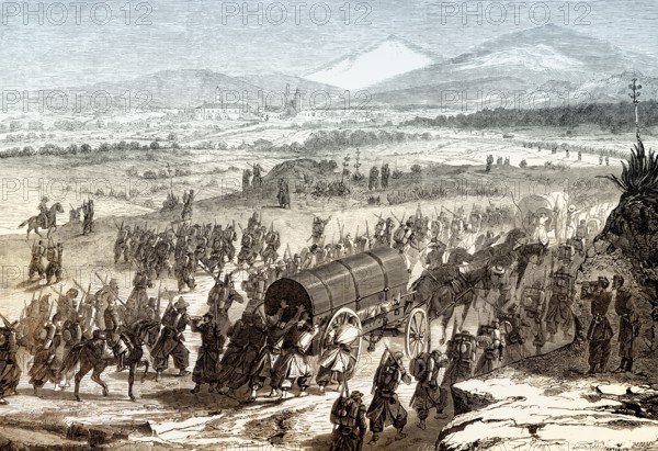 Brigade General de Berthier arrives before Xalapa, Veracruz, Mexico, Second Franco-Mexican War,