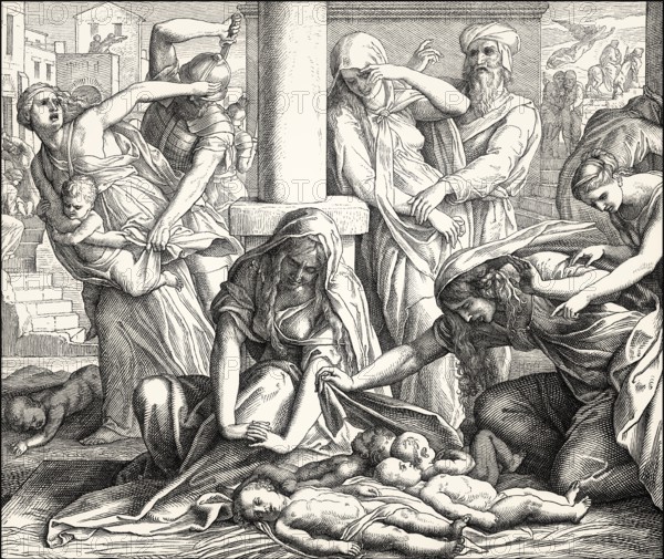 Massacre of the Innocents, New Testament, by Julius Schnorr von Carolsfeld, 1860