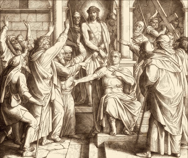Jesus Delivered To Be Crucified by Pontius Pilate, by Julius Schnorr von Carolsfeld, 1860