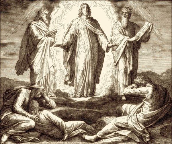 The Transfiguration of Jesus, New Testament, by Julius Schnorr von Carolsfeld, 1860