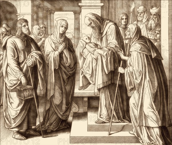 Simeon and Anna recognize Jesus, by Julius Schnorr von Carolsfeld