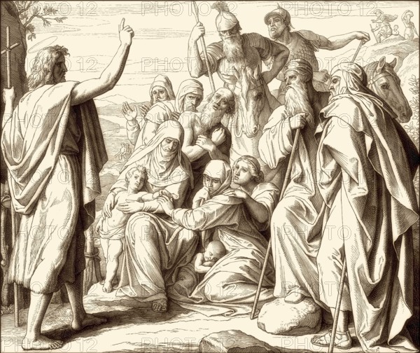 St John the Baptist in the Desert, New Testament, by Julius Schnorr von Carolsfeld, 1860