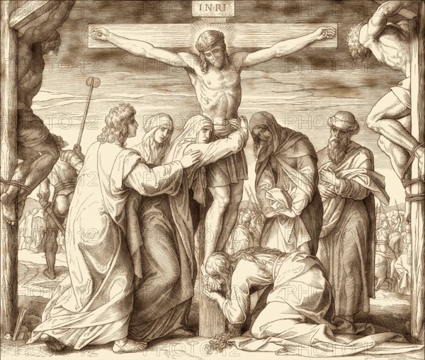 The Crucifixion of Jesus, by Julius Schnorr von Carolsfeld, 1860