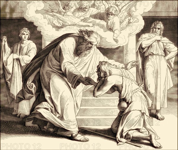 Parable of the Prodigal Son, New Testament, by Julius Schnorr von Carolsfeld, 1860
