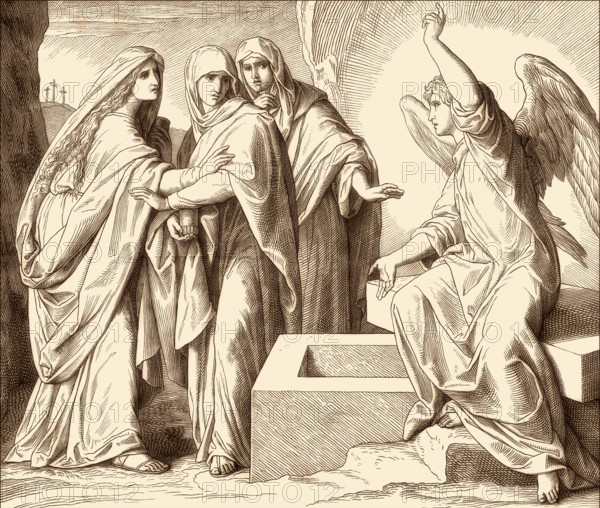 The Empty Tomb, New Testament, by Julius Schnorr von Carolsfeld, 1860