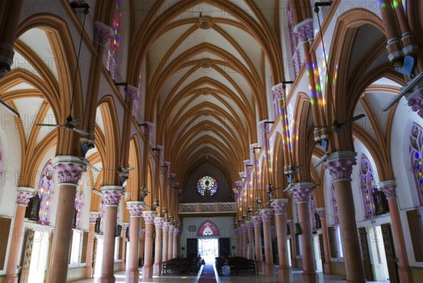 Interior, Saint Mary cathedral constructed in 1916, Madurai, Tamil Nadu, India, Asia