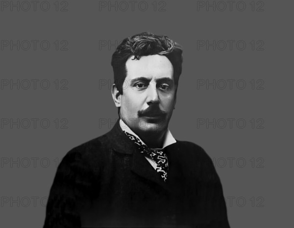Giacomo Puccini, 1858 –1924, Italian composer, digitally edited according to a photograph