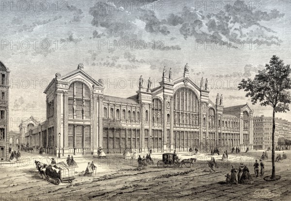 The Gare du Nord, railway station Paris-Nord Paris, France, 19th century, Europe