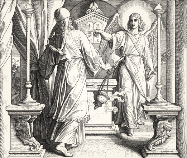 The Angel Gabriel Appears to Zechariah, by Julius Schnorr von Carolsfeld