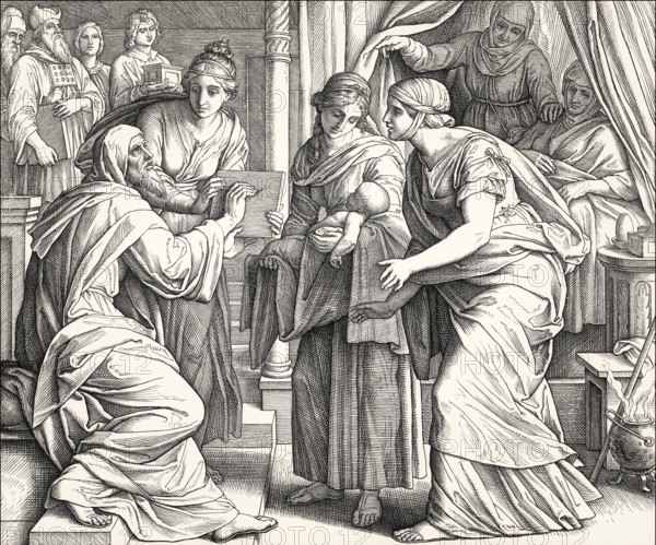Naming of John the Baptist, by Julius Schnorr von Carolsfeld