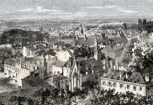 Historic view of Rennes, France, 19th century, Europe