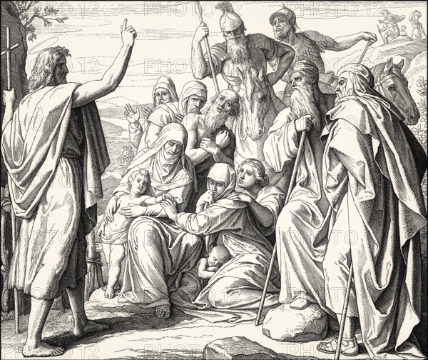 St John the Baptist in the Desert, New Testament, by Julius Schnorr von Carolsfeld, 1860