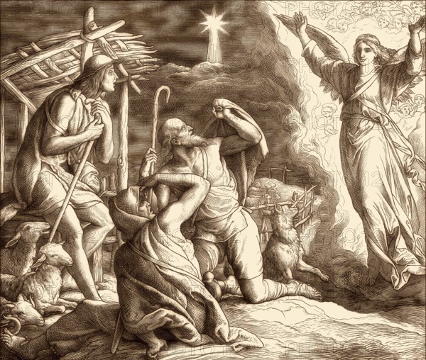 The annunciation to the shepherds, by Julius Schnorr von Carolsfeld