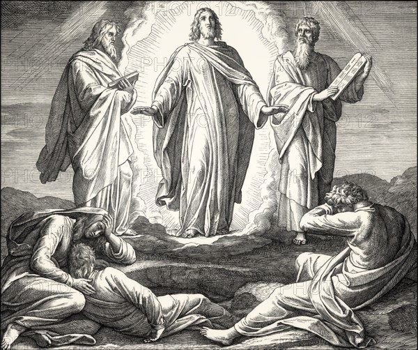 The Transfiguration of Jesus, New Testament, by Julius Schnorr von Carolsfeld, 1860