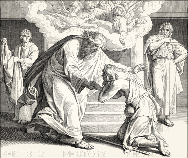Parable of the Prodigal Son, New Testament, by Julius Schnorr von Carolsfeld, 1860