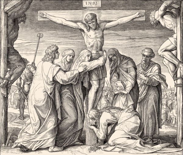 The Crucifixion of Jesus, by Julius Schnorr von Carolsfeld, 1860
