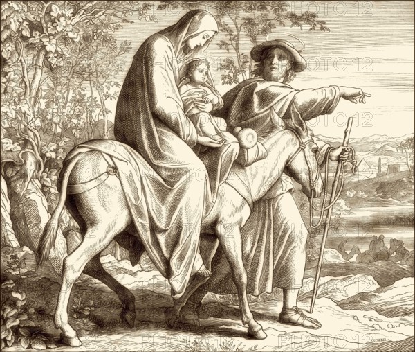 Flight to Egypt, by Julius Schnorr von Carolsfeld