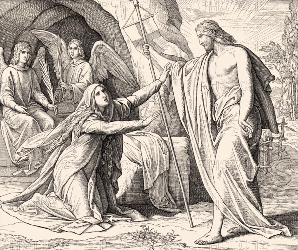 Jesus Appears to Mary Magdalene, New Testament, by Julius Schnorr von Carolsfeld, 1860