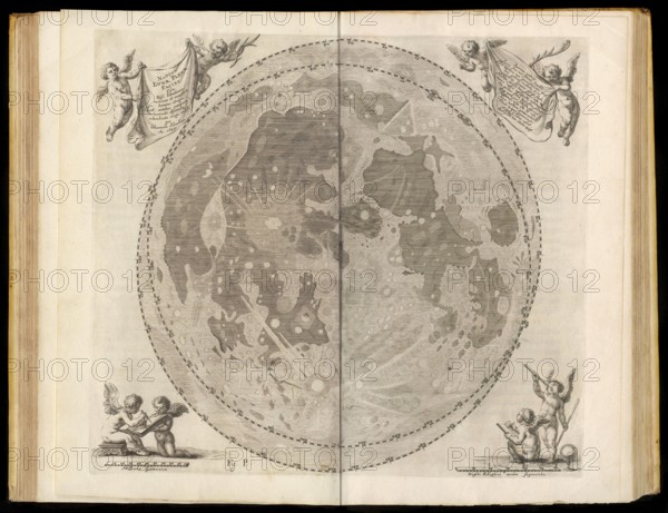 Selenographia, description of the moon, book by Johannes Hevelius, 1647