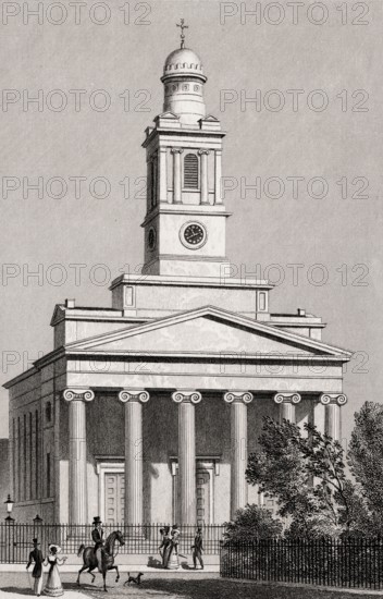 St. Peter's Church, Eaton Square, illustration by Th. H. Shepherd, 1828