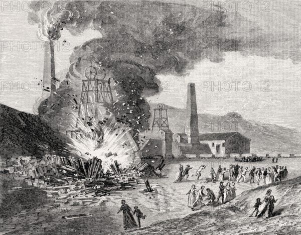 The Lundhill Colliery explosion, a coal mining accident on 19 February 1857 in Wombwell, Yorkshire,