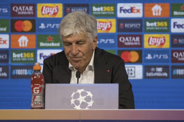 Football match, Coach Gian Piero GASPERINI Atalanta Bergamo at the press conference after the