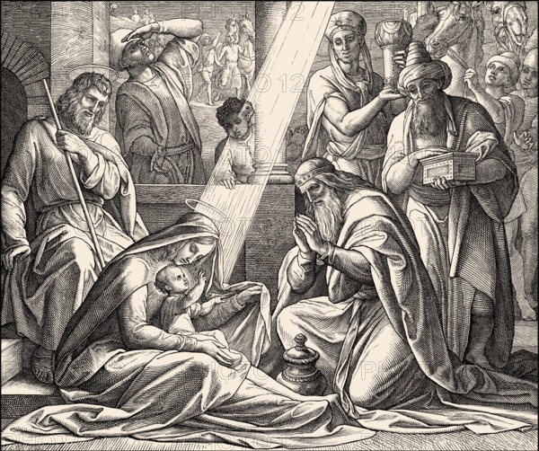 The biblical Magi, by Julius Schnorr von Carolsfeld