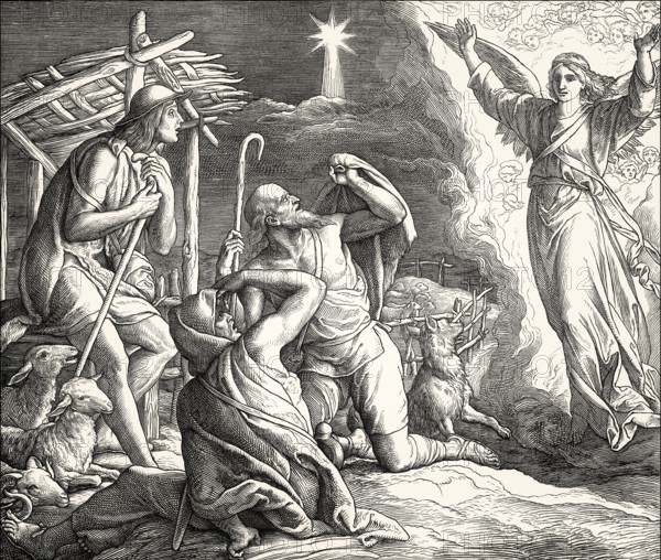The annunciation to the shepherds, by Julius Schnorr von Carolsfeld