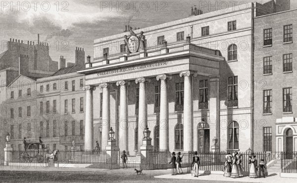 The Royal College of Surgeons of England, London, illustration by Th. H. Shepherd, 1826