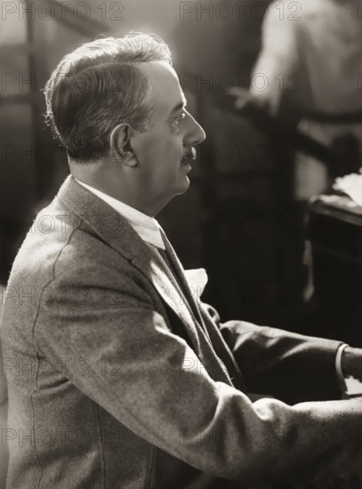 Giacomo Puccini, 1858 –1924, Italian composer, digitally edited according to a photograph