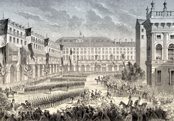 Review of the troops by the King of Italy, Victor Emmanuel II, Turin, June 7, 1863