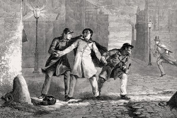 Scene by Charles John Huffam Dickens or Boz, 1812, 1870, an English writer