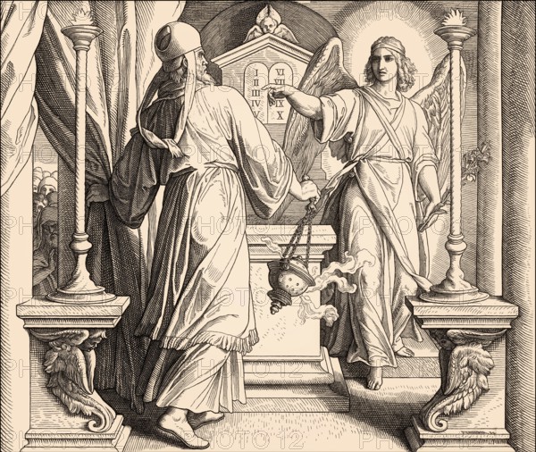 The Angel Gabriel Appears to Zechariah, by Julius Schnorr von Carolsfeld