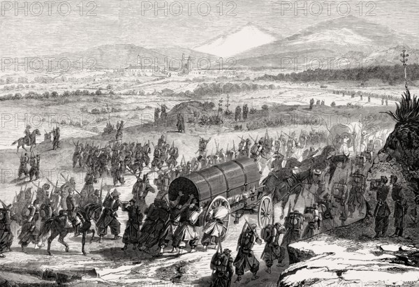 Brigade General de Berthier arrives before Xalapa, Veracruz, Mexico, Second Franco-Mexican War,