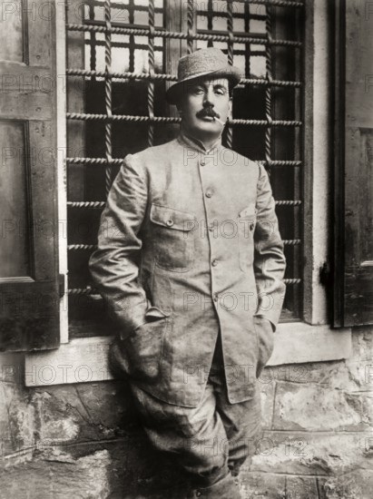Giacomo Puccini, 1858 –1924, Italian composer, digitally edited according to a photograph
