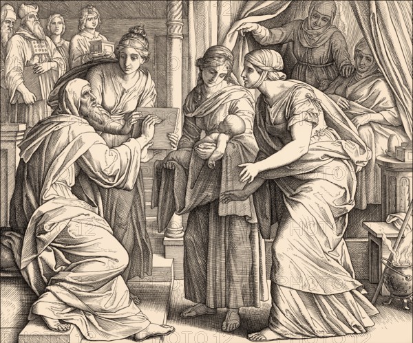 Naming of John the Baptist, by Julius Schnorr von Carolsfeld