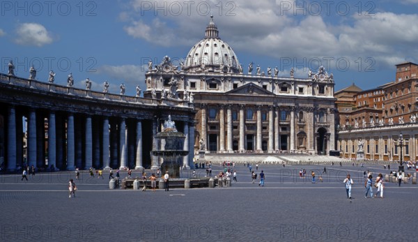 St Peter's Square, St Peter's Church, Rome, Vatican, Italy, Europe